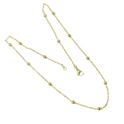 CADENA LISTA B/ORO ESLABON BALIN 46CM1