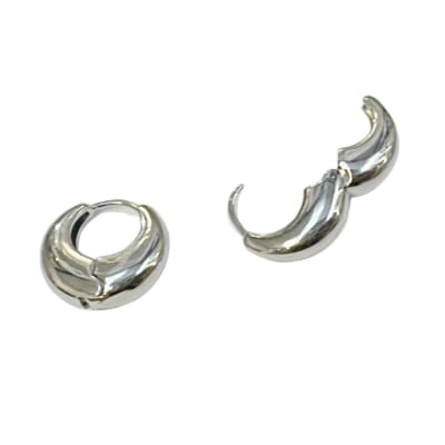 ARO LISTO B/PLATINO OVALADO TIPO HUGGIE 15MM