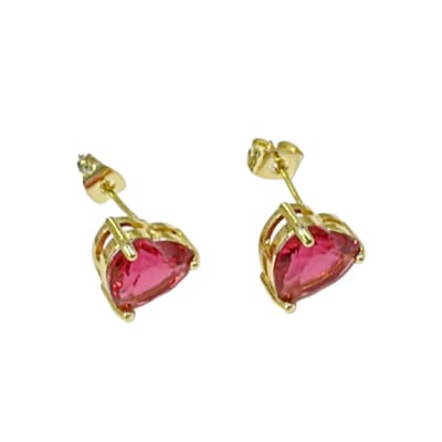 ARO LISTO B/O CORAZON ZIRCON ROJO RUBY1
