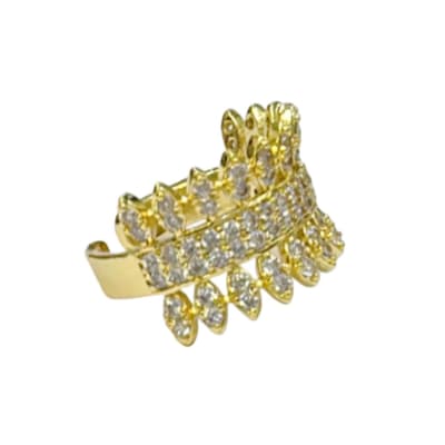ANILLO AJUSTABLE B/O TRIPLE LÍNEA ZIRCON