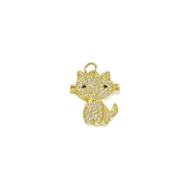 COLGANTE B/O GATO CON ZIRCON 20X18MM1