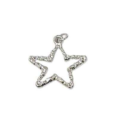 COLGANTE B/PLATINO FIGURA ESTRELLA MARTILLADA