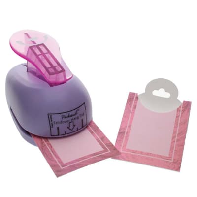 PERFORADORA DE EXHIBICION DE ETIQUETAS COLGANTES PLEGABLES1