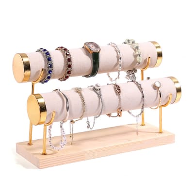 EXHIBIDOR DOBLE CILINDRICO PARA PULSERA TIPO T 29X19CM1