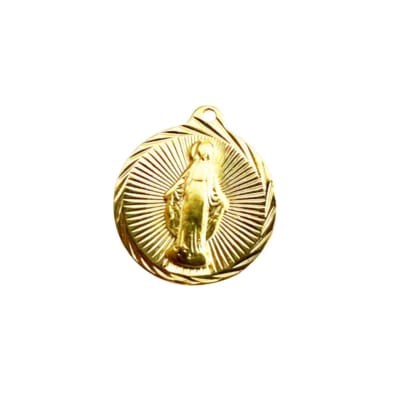 COLGANTE B/ORO VIRGEN DE LOS RAYOS REDONDA 19MM GALVANIZADO1