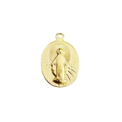 COLGANTE B/ORO VIRGEN DE LOS RAYOS OVALADA 16X24MM  GALVANIZADO
