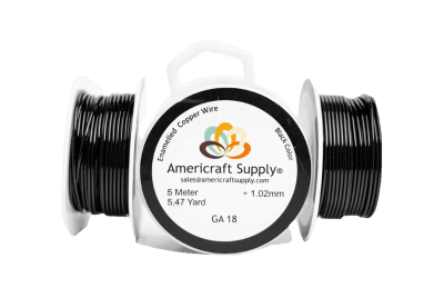 ALAMBRE AMERICRAFT SUPPLY BLACK CALIBRE 18