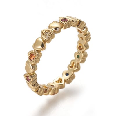 ANILLO AJUSTABLE B/ORO MINI CORAZONES CON ZIRCONES2