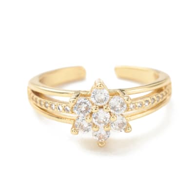 ANILLO AJUSTABLE B/O FLOR SOLITARIA ZIRCON 17.5MM1