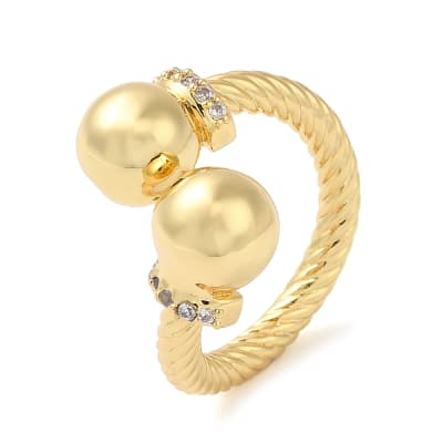 ANILLO AJUSTABLE B/O TORNEADO DOBLE BALIN 18MM1