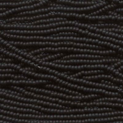 MOSTACILLAS CHECA PRECIOSA (6 TIRAS) 11/0 JET ( NEGRO) APROX. 18 GRAMOS1