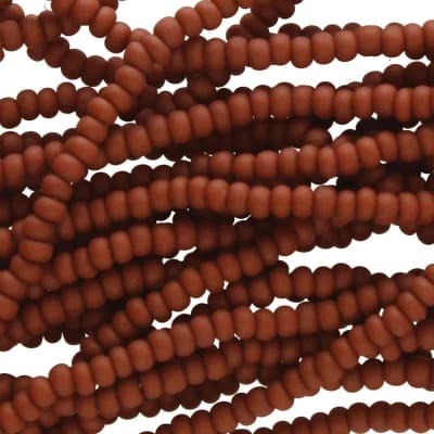 MOSTACILLAS CHECA PRECIOSA (6 TIRAS) 8/0 BROWN MATTE APROX. 37 GRAMOS
