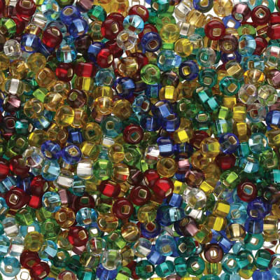 MOSTACILLAS CHECA PRECIOSA (6 TIRAS) 8/0 SILVER LINED MIX APROX. 24 GRAMOS1