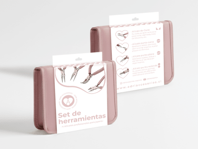 SET DE HERRAMIENTAS 4 PINZAS ADRI ACCESORIOS ROSADO