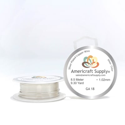 ALAMBRE AMERICRAFT SUPPLY SILVER CALIBRE 18