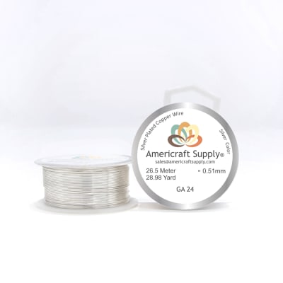 ALAMBRE AMERICRAFT SUPPLY SILVER CALIBRE 24