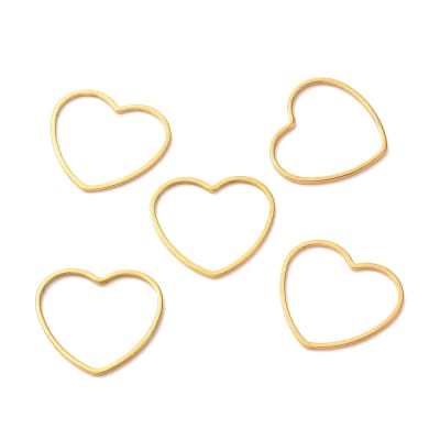 FIGURA ACERO DORADO CORAZON 18X19MM1