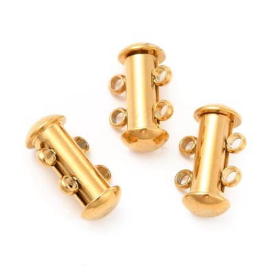 BROCHE TERMINAL CON 4 ARGOLLAS ACERO INOX 15X10MM