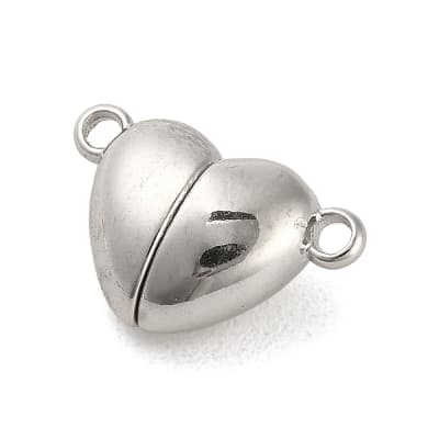 BROCHE ACERO INOX. CORAZON MAGNETICO 16X23MM