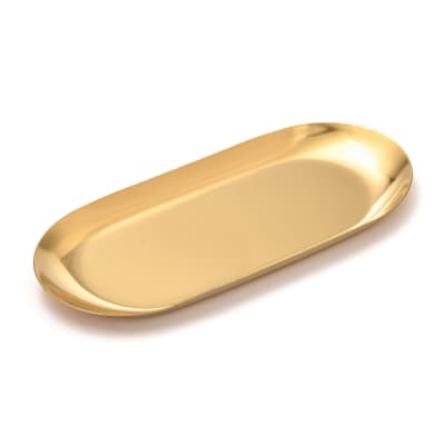 EXHIBIDOR ACERO INOX BANDEJA OVALADA 180X85MM