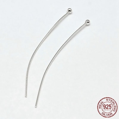 VASTAGO (GR) PLATA 925 CON BALIN 30MM