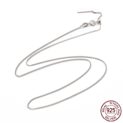 CADENA LISTA TRIGO PLATA 925 45CM