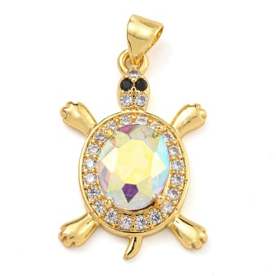 COLGANTE B/O 18K TORTUGA ZIRCON TORNASOL 25MM1