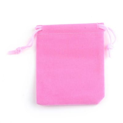 BOLSA TERCIOPELO ROSA 9X7CM2