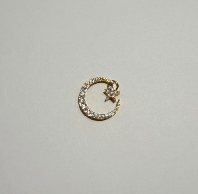 COLGANTE B/ORO LUNA PASADORA CON ESTRELLA COLGANTE MICROCIRCONES 19.4X18.9MM1