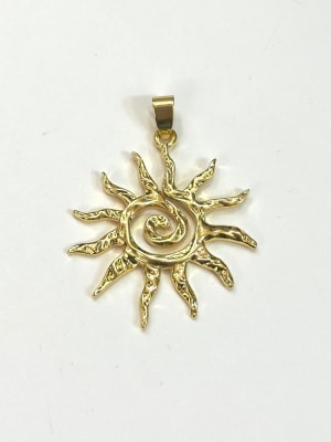 COLGANTE B/ORO SOL ESPIRAL GRANDE CON VALIER 33.3X38.8MM1