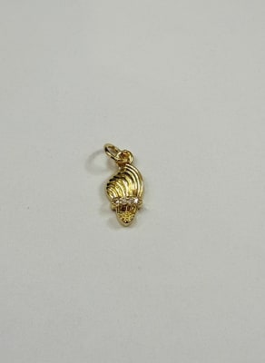 COLGANTE B/ORO CARACOLITO CON CIRCONES 14.2X6.9MM1