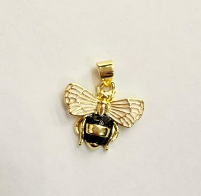 COLGANTE B/ORO ABEJA CON VALIER 17.9X16MM1
