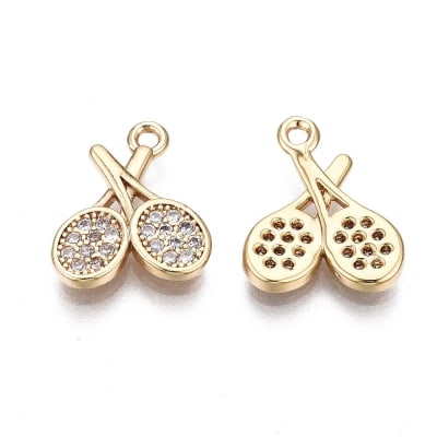 COLGANTE B/O TENIS CON ZIRCONES 13X11MM1