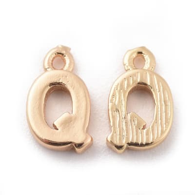 COLGANTE B/ORO INICIAL MINI Q 8X5MM
