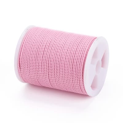 HILO DE POLIESTER ENCERADO TAIWAN 1.0MM ROSA 2