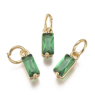 COLGANTE B/ORO CHARMS CRISTAL ENGASTADO 10X3MM
