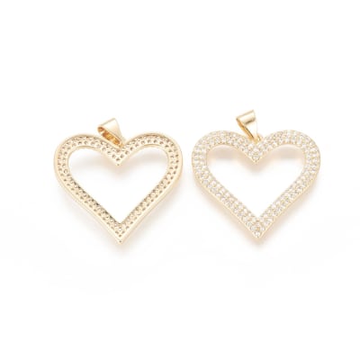 COLGANTE B/ORO SILUETA CORAZON 24MM1