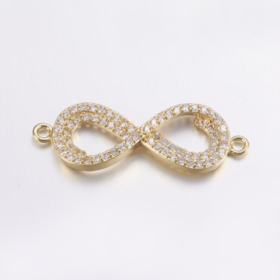 CONECTOR B/O INFINITO ZIRCONES 10X30MM