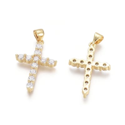 COLGANTE B/O CRUZ CON ZIRCONES 27X18MM1