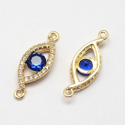CONECTOR B/O OJO TURCO AZUL ZIRCON 21X8MM1