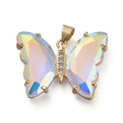 COLGANTE B/O MARIPOSA DE CRISTAL AB CON ZIRCONES 20X27MM1