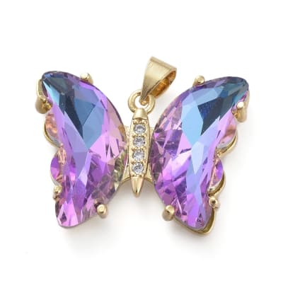COLGANTE B/O MARIPOSA DE CRISTAL CON ZIRCONES 20X27MM1
