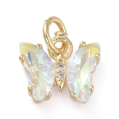 COLGANTE B/O MARIPOSA DE CRISTAL 12.5MM