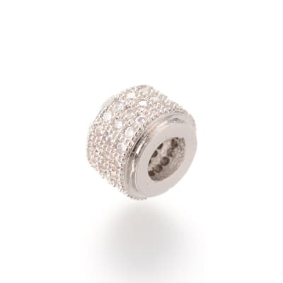 PASADOR  TUERCA PLATEADA CON ZIRCONES 9X6MM1