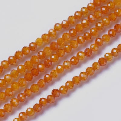 PIEDRA NATURAL POR TIRA ZIRCONIA NARANJA 3MM
