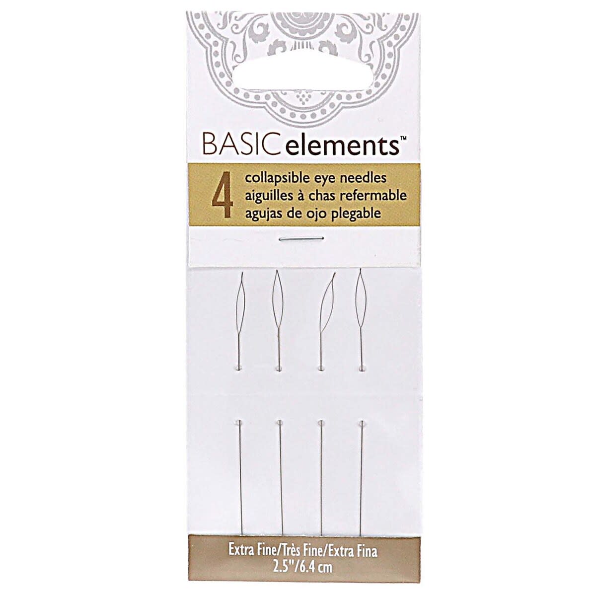 AGUJAS DE OJOS PLEGABLES DE 2,5 PULGADAS (6,4CM) FINAS