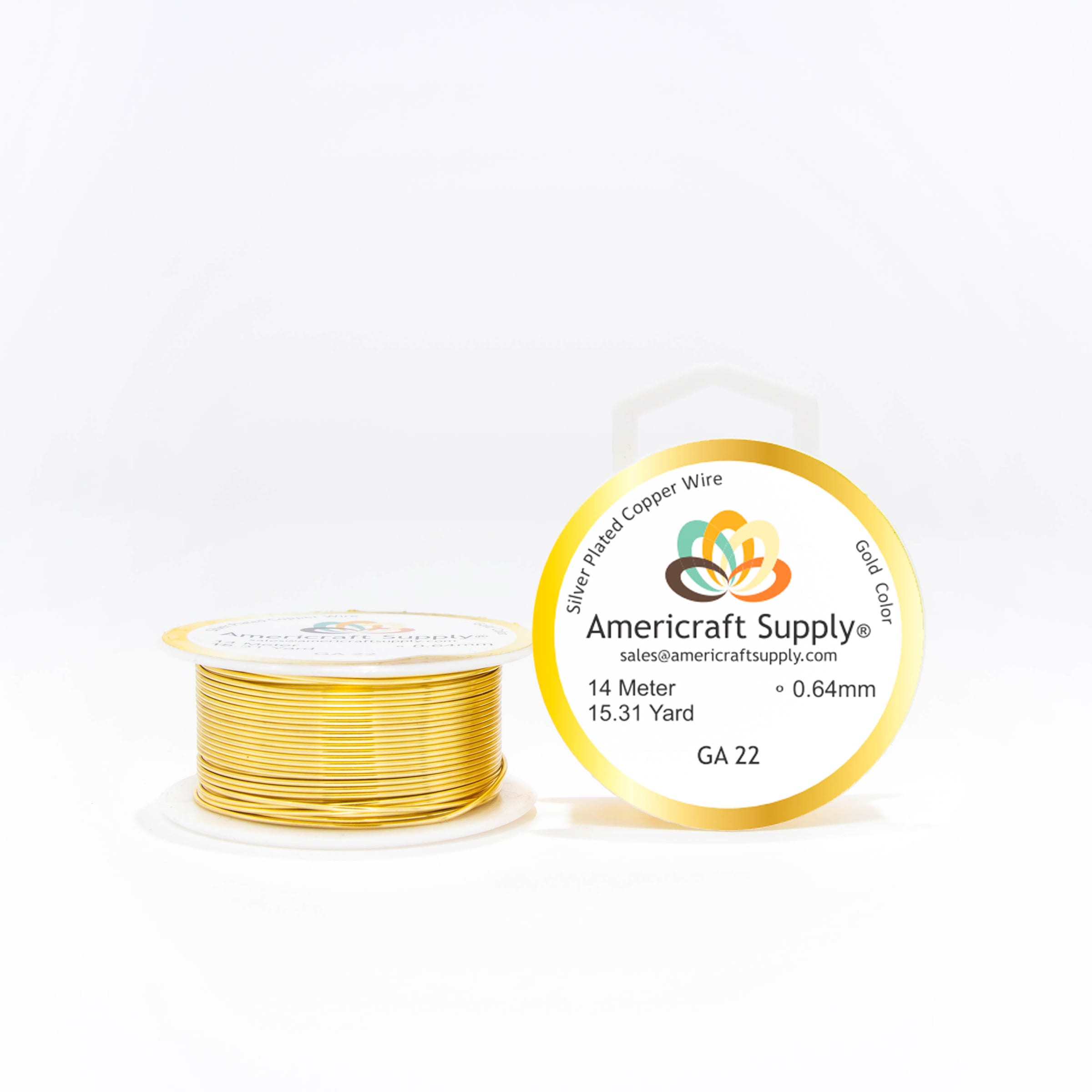 ALAMBRE AMERICRAFT SUPPLY GOLD CALIBRE 22