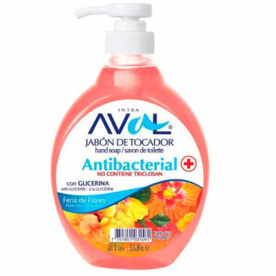 Aval jabón liquido antibacterial Feria de Flores 400ml