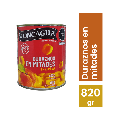 Aconcagua durazno en mitades en almibar 820 gr.