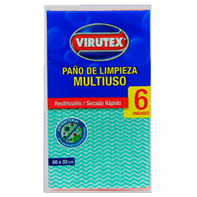 Virutex paño de limpieza multiuso x 6 paños1